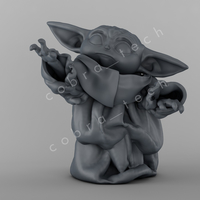 Small Baby Yoda Star Wars The Mandalorian 3D Printing 271891