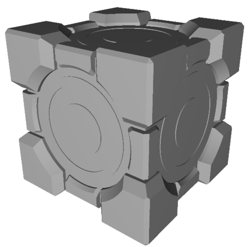 Portal 2 Weighted storage cube 3D Print 272148