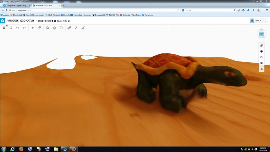 My 123D Catch Turtle Try 3D Print 27264