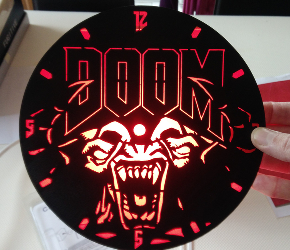 Doom Clock 3D Print 273196