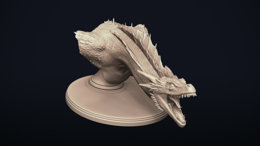 Drogon - Dragon Bust - Game of Thrones 3D Print 273292