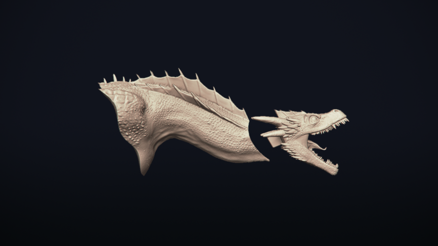 Drogon - Dragon Bust - Game of Thrones 3D Print 273298