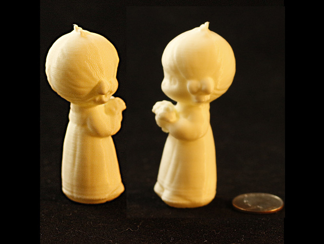 Adorable Lil Girl with Flowers 3D Print 27334