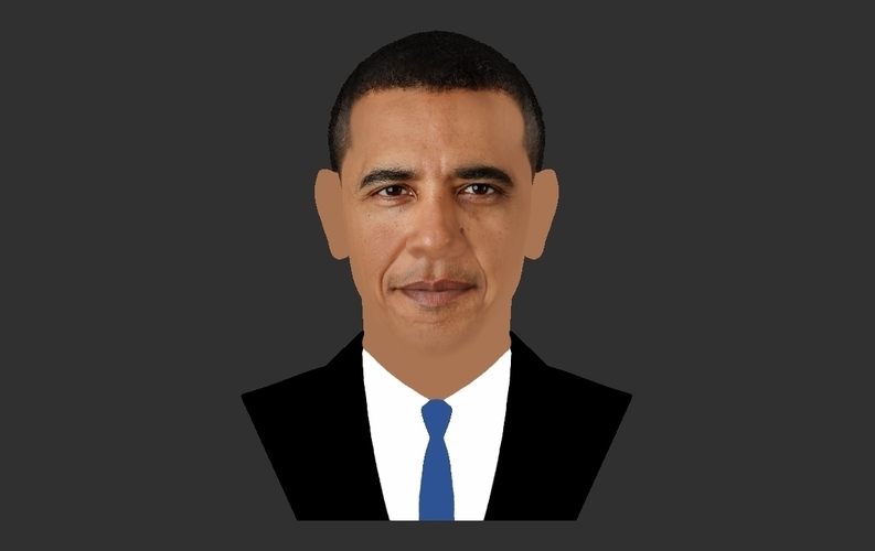 Barack Obama bust ready for full color 3D printing 3D Print 274036