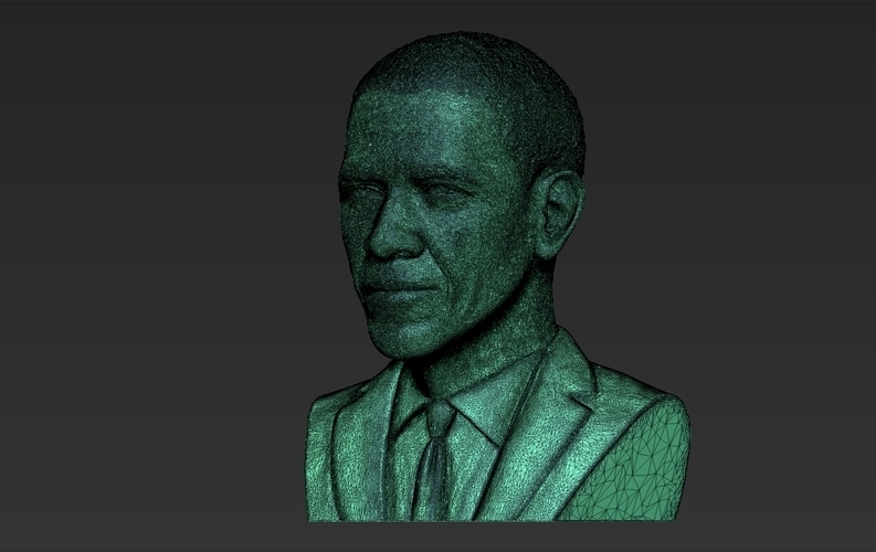 Barack Obama bust ready for full color 3D printing 3D Print 274049