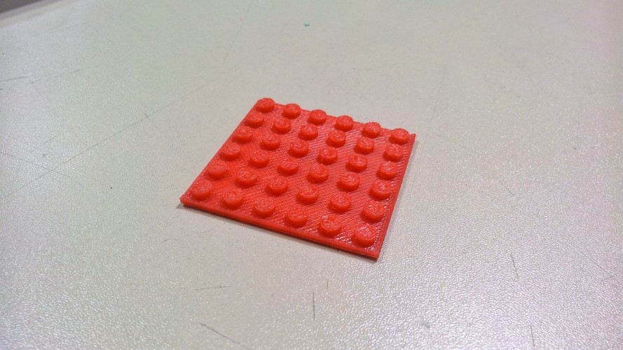 LEGO-like plate 6x6 48x48mm 3D Print 27435