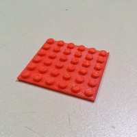 Small LEGO-like plate 6x6 48x48mm 3D Printing 27435