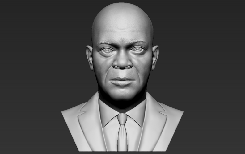 Samuel L Jackson bust ready for full color 3D printing 3D Print 274387
