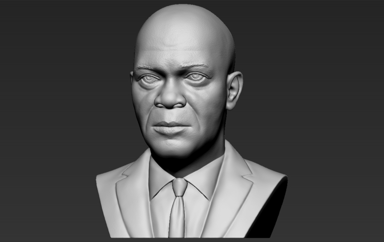 Samuel L Jackson bust ready for full color 3D printing 3D Print 274388