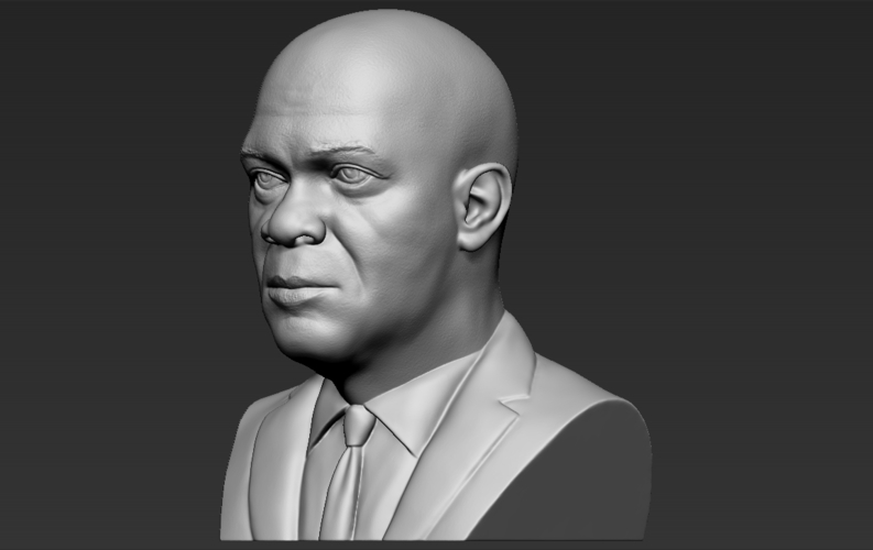Samuel L Jackson bust ready for full color 3D printing 3D Print 274389