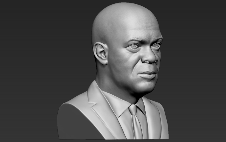 Samuel L Jackson bust ready for full color 3D printing 3D Print 274391