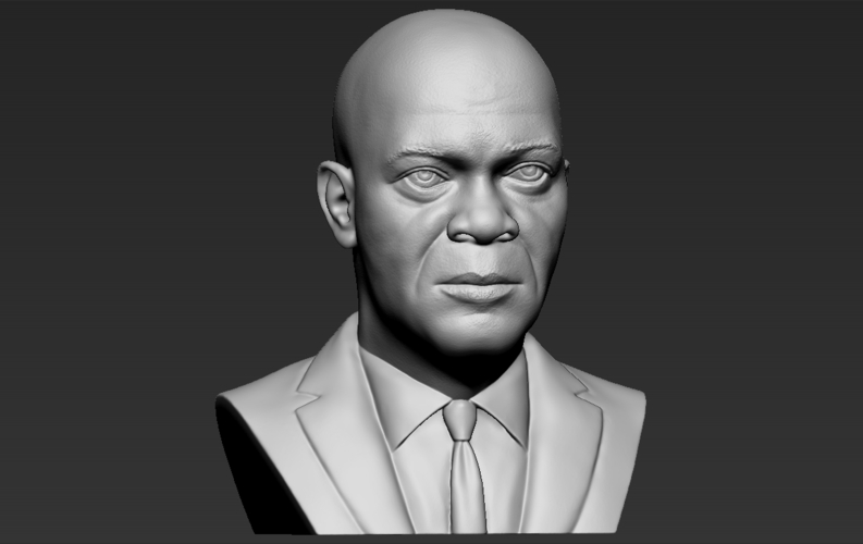 Samuel L Jackson bust ready for full color 3D printing 3D Print 274392