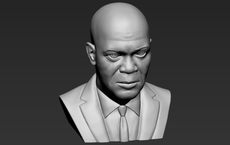 Samuel L Jackson bust ready for full color 3D printing 3D Print 274393
