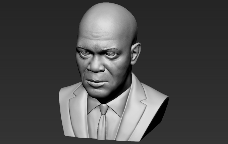 Samuel L Jackson bust ready for full color 3D printing 3D Print 274394