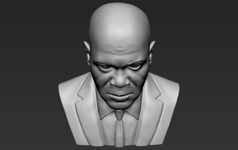 Samuel L Jackson bust ready for full color 3D printing 3D Print 274395