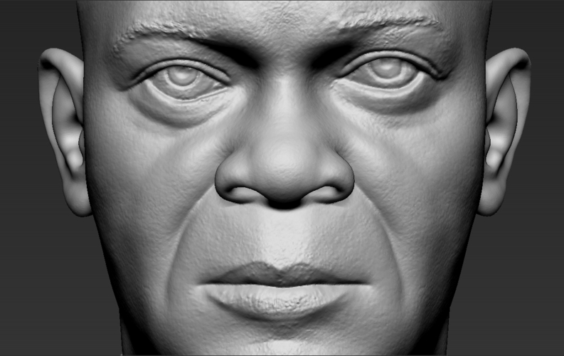 Samuel L Jackson bust ready for full color 3D printing 3D Print 274396