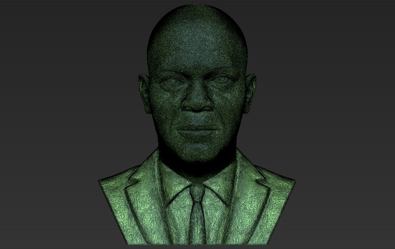 Samuel L Jackson bust ready for full color 3D printing 3D Print 274398