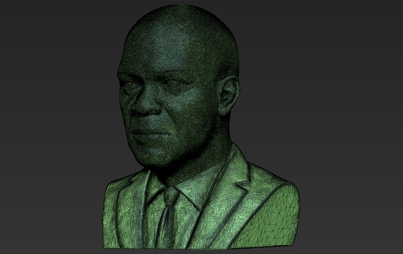 Samuel L Jackson bust ready for full color 3D printing 3D Print 274399
