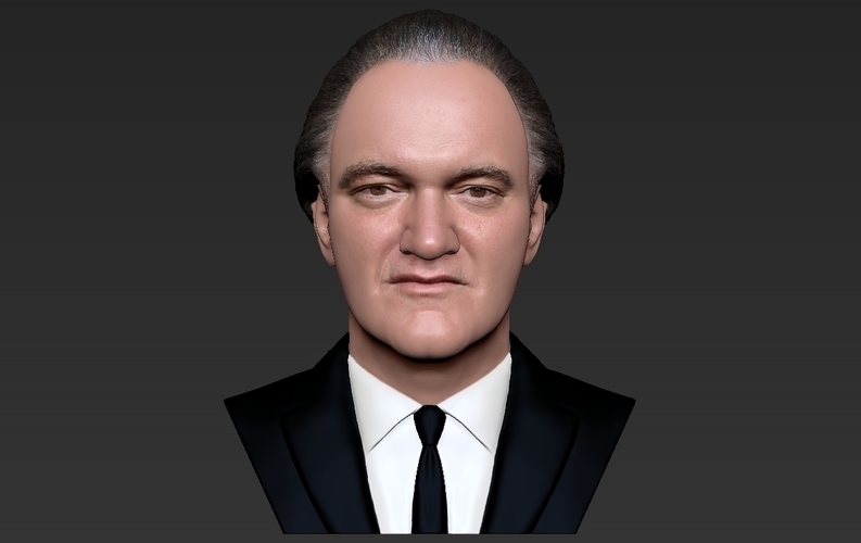 Quentin Tarantino bust ready for full color 3D printing 3D Print 274525
