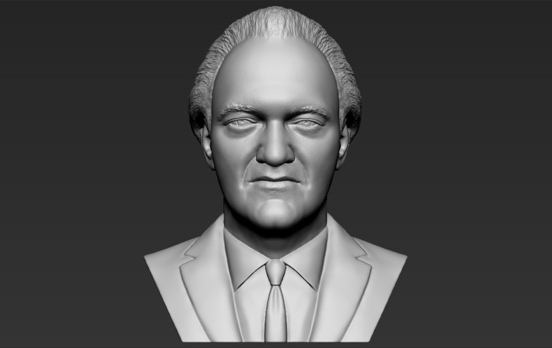 Quentin Tarantino bust ready for full color 3D printing 3D Print 274528