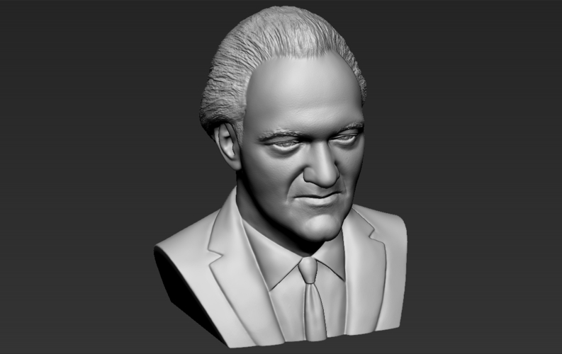 Quentin Tarantino bust ready for full color 3D printing 3D Print 274533