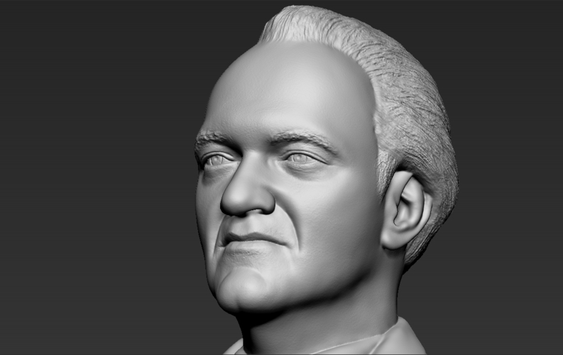 Quentin Tarantino bust ready for full color 3D printing 3D Print 274536