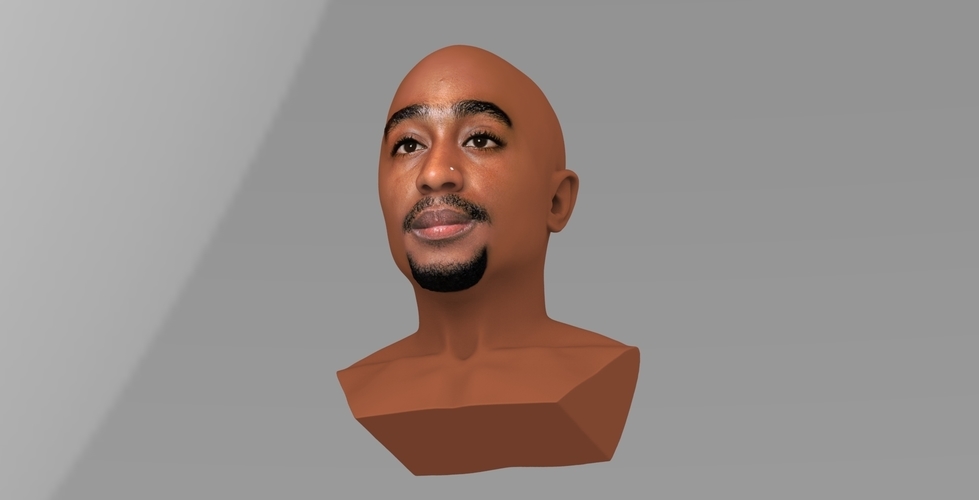 Tupac Shakur bust ready for full color 3D printing 3D Print 274572