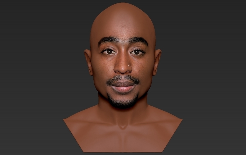 Tupac Shakur bust ready for full color 3D printing 3D Print 274573