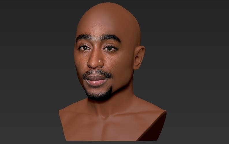 Tupac Shakur bust ready for full color 3D printing 3D Print 274574