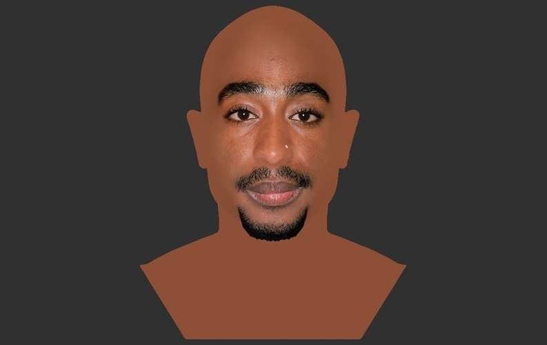 Tupac Shakur bust ready for full color 3D printing 3D Print 274575