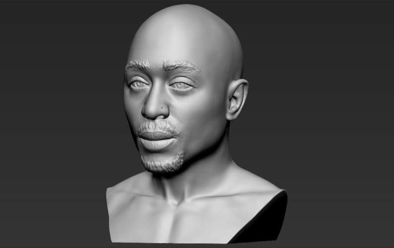 Tupac Shakur bust ready for full color 3D printing 3D Print 274578