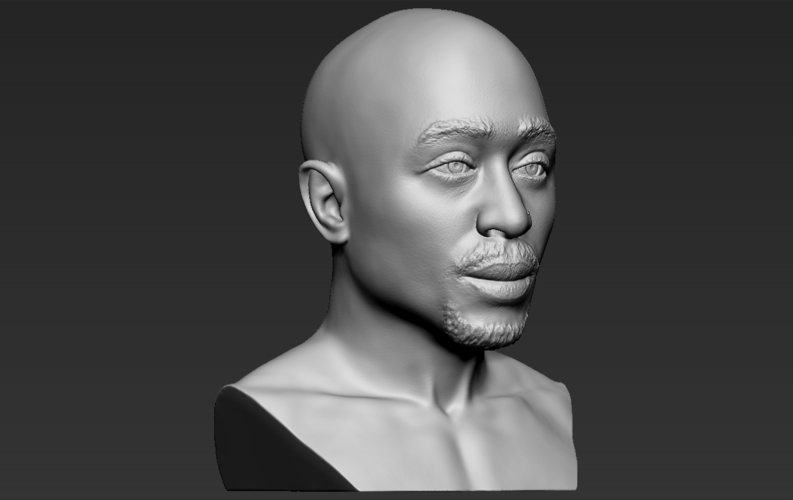 Tupac Shakur bust ready for full color 3D printing 3D Print 274580