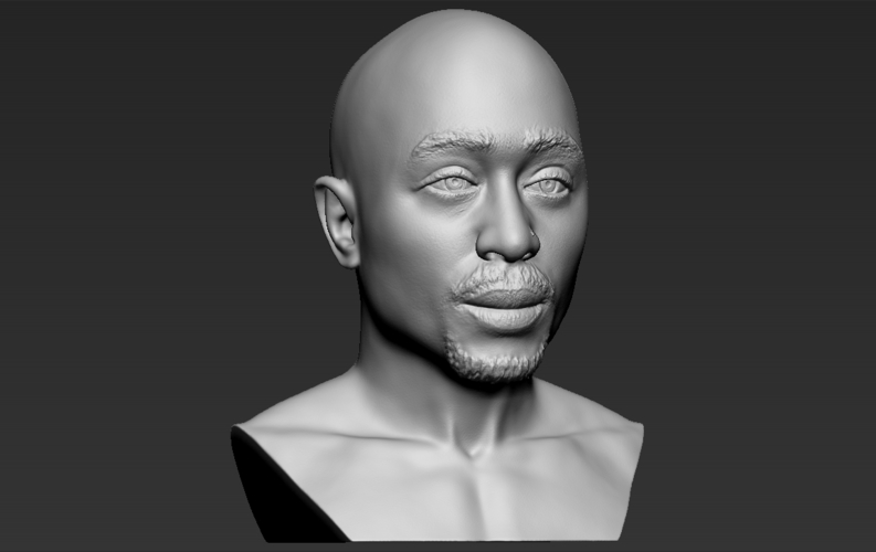 Tupac Shakur bust ready for full color 3D printing 3D Print 274581