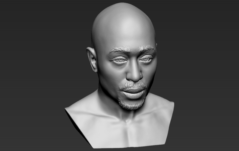 Tupac Shakur bust ready for full color 3D printing 3D Print 274582
