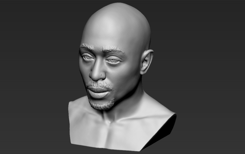 Tupac Shakur bust ready for full color 3D printing 3D Print 274583