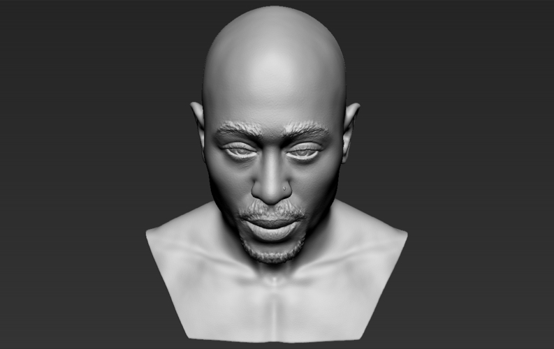 Tupac Shakur bust ready for full color 3D printing 3D Print 274584