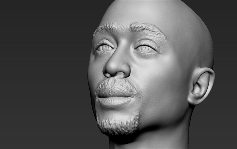 Tupac Shakur bust ready for full color 3D printing 3D Print 274585
