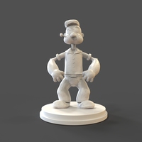 Small Popeye Low Poly 3D Printing 27463