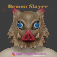 Small Demon Slayer Inosuke Mask Kimetsu no Yaiba Cosplay Helmet  3D Printing 275587