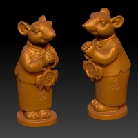 Small Lucky Rat Chinese year Congratulations to Fortune Decoration 6 3D Printing 276327