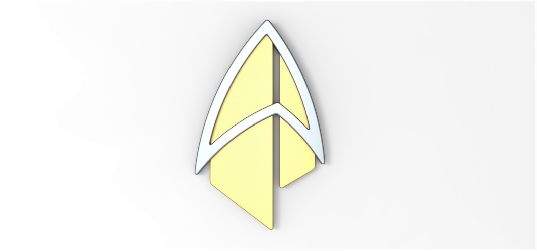 Badge from Star Trek Picard 3D Print 276667 Badge from Star Trek Picard 3D Print 276667