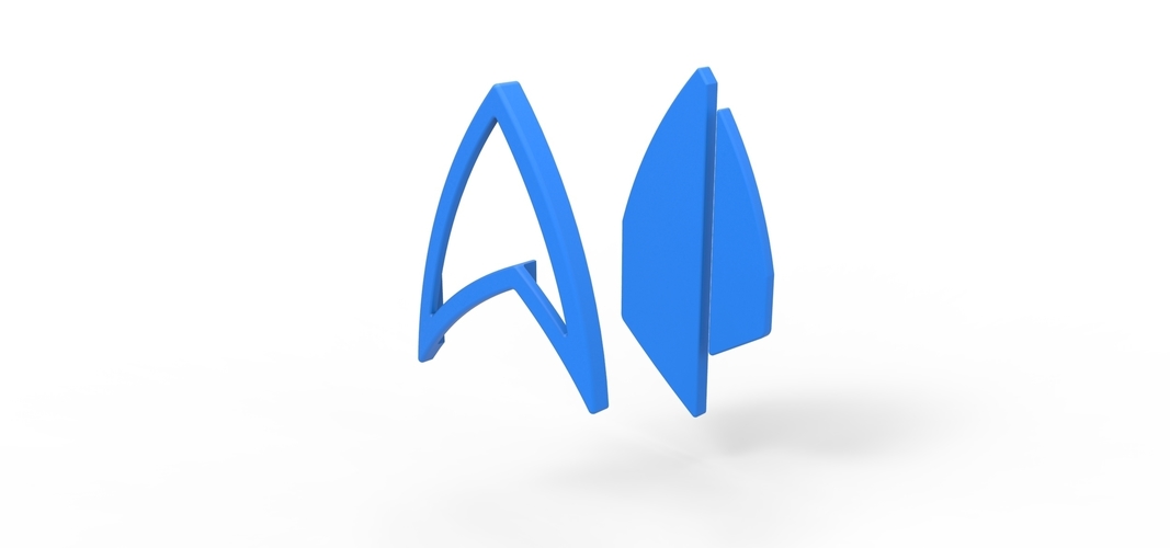 Badge from Star Trek Picard 3D Print 276670 Badge from Star Trek Picard 3D Print 276670