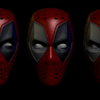 Small Deadpool  Mask (cosplay) 3D Printing 277064