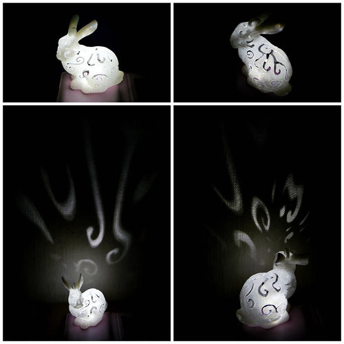 Bunny Lamps carved 3D Print 27720