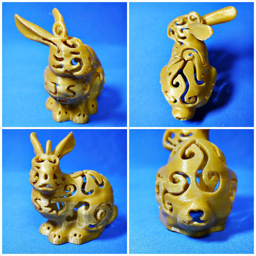Bunny Lamps carved 3D Print 27722