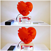 Small Geared Heart, Motorized Edition -JAY Fix 3D Printing 27728