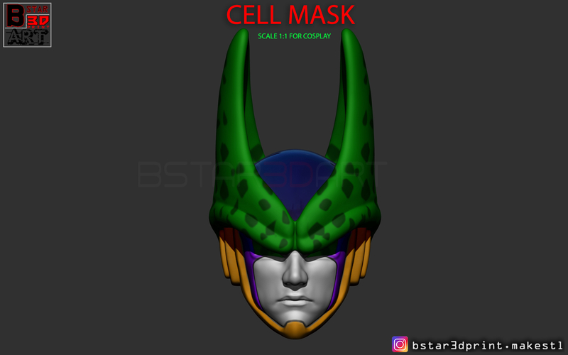 CELL Mask -Dragon Ball Z Cosplay or custom figure 3D print model 3D Print 277431
