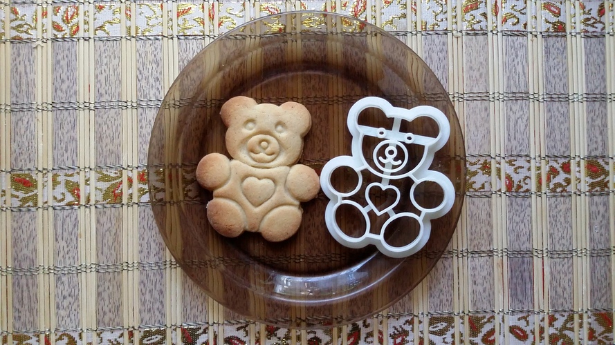 Teddy Bear Cookie Cutter 3D Print 27790
