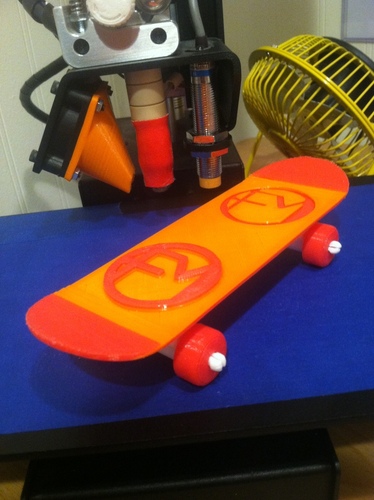 Face Monster Mini Skateboard 3D Print 27805