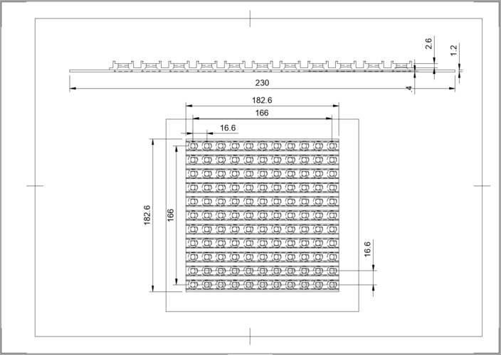 Wordclock Matrix Frame for WS2812B LED 3D Print 278065 Wordclock Matrix Frame for WS2812B LED 3D Print 278065